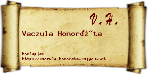 Vaczula Honoráta névjegykártya